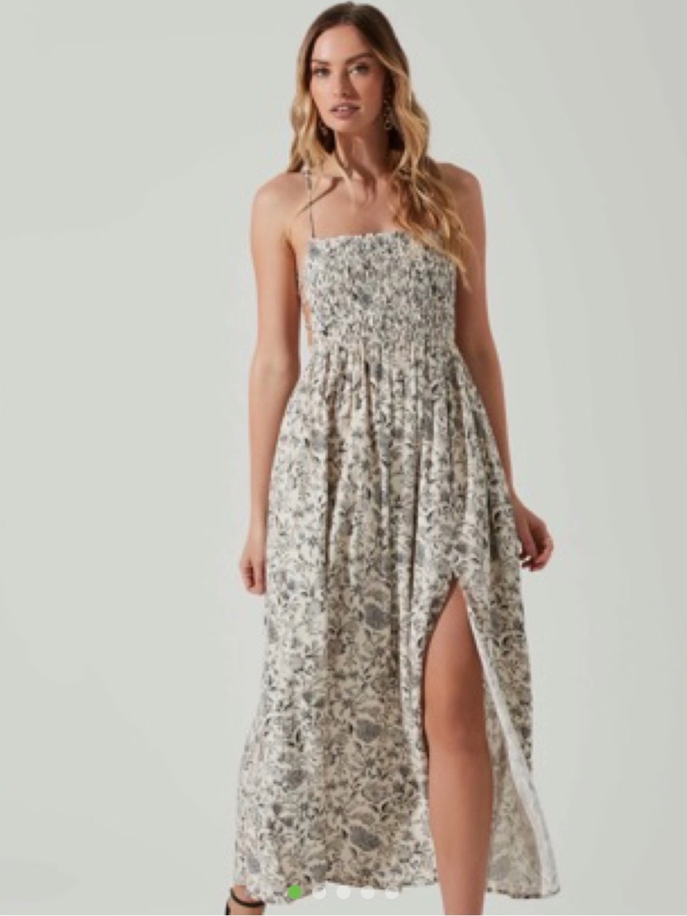 ASTR STASIA FLORAL SMOCKED DRESS